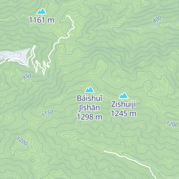 Map of Báishuǐ Jīshān