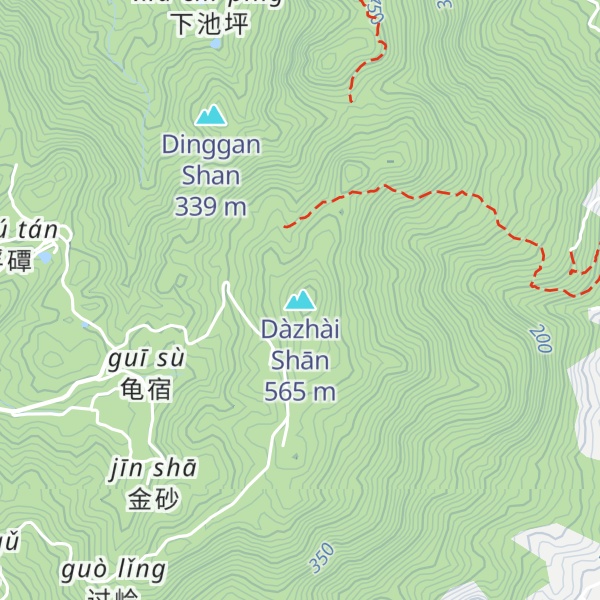 Map of Dàzhài Shān