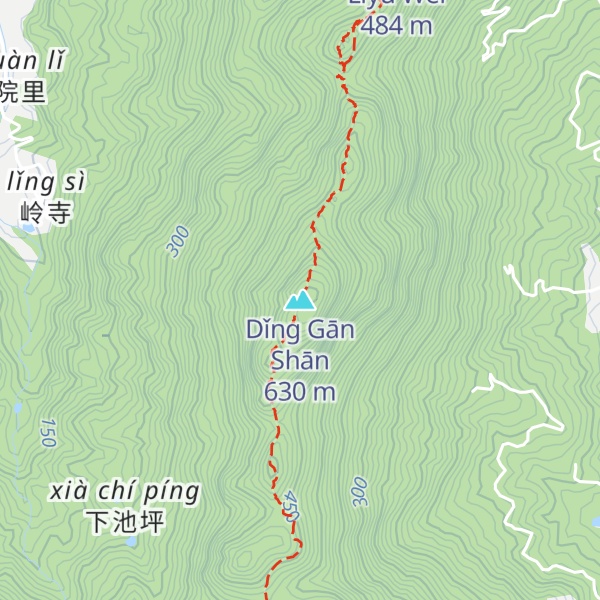 Map of Dǐng Gān Shān