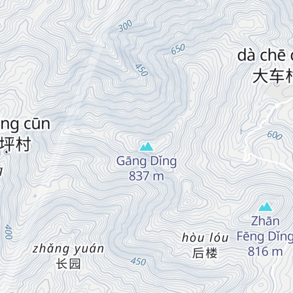 Map of Gāng Dǐng
