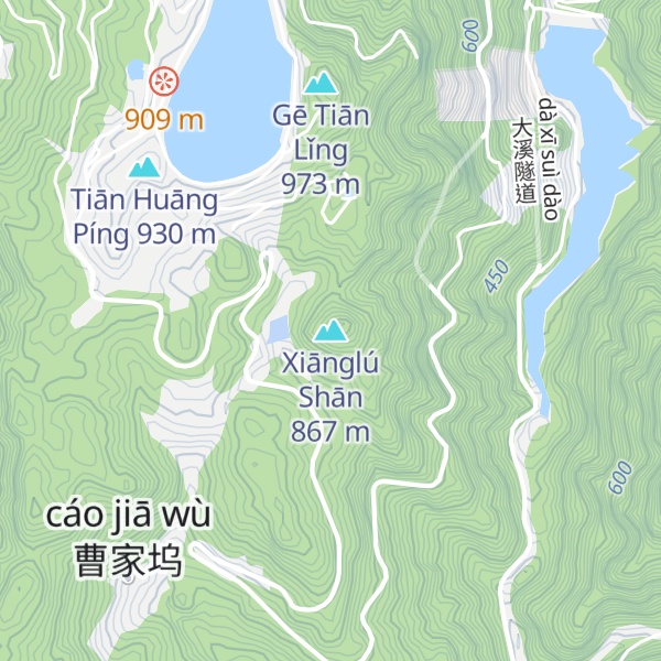 Map of Xiānglú Shān