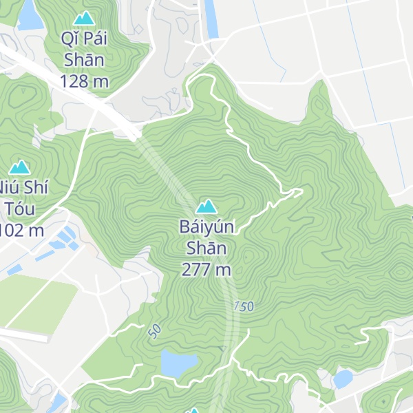 Map of Báiyún Shān