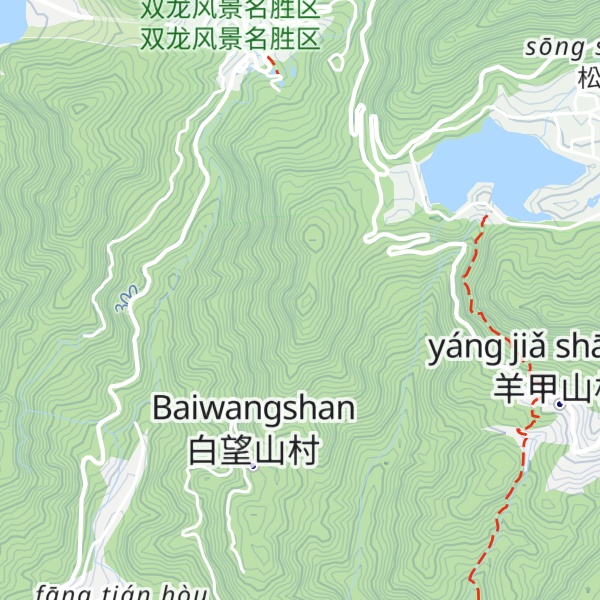 Map of Bái Wàng Shān