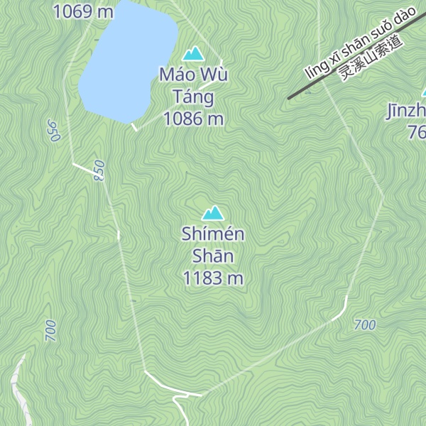 Map of Shímén Shān