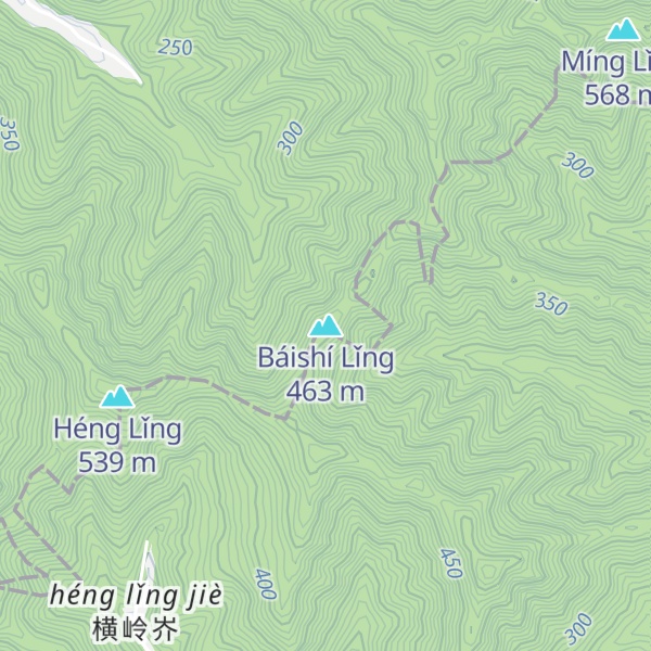Map of Báishí Lǐng
