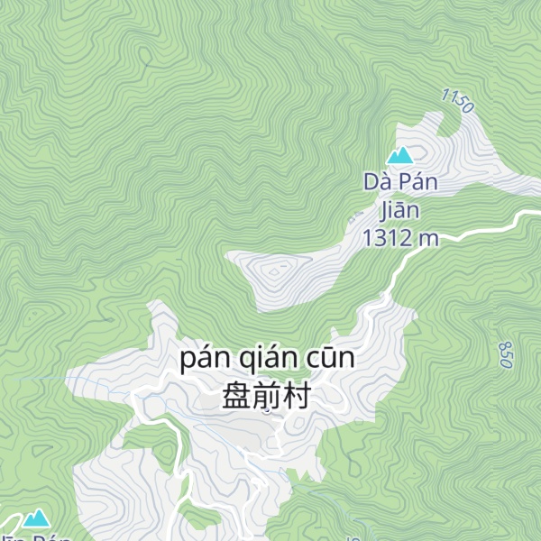 Map of Hòumén Shān