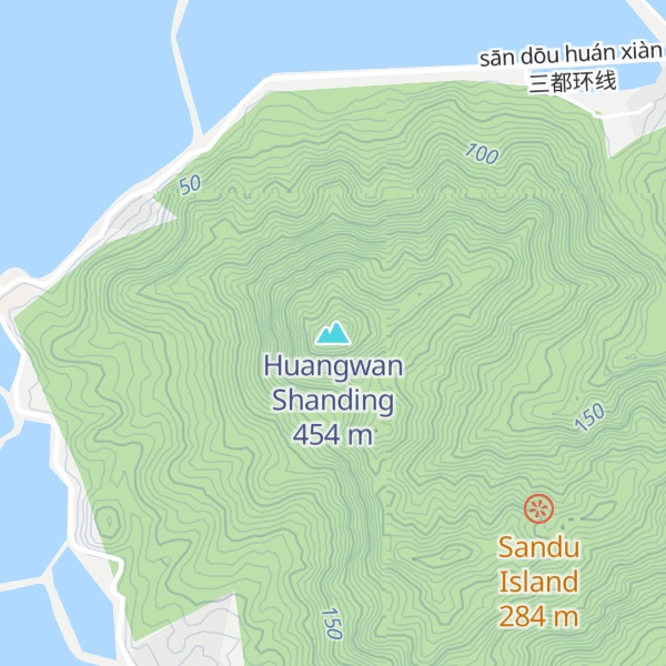 Map of Huangwan Shanding