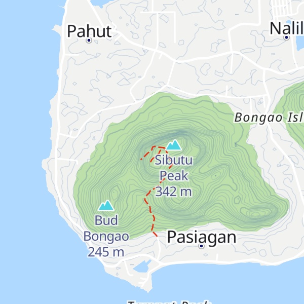 Map of Tambisan Peak