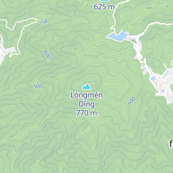 Map of Lóngmén Dǐng