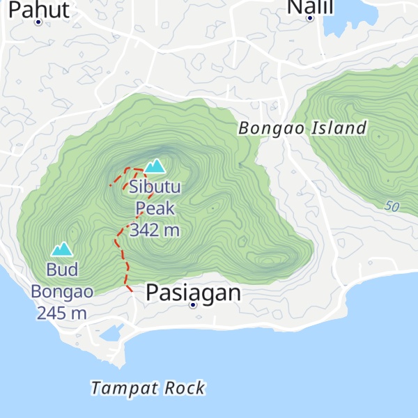 Map of Simunul Peak