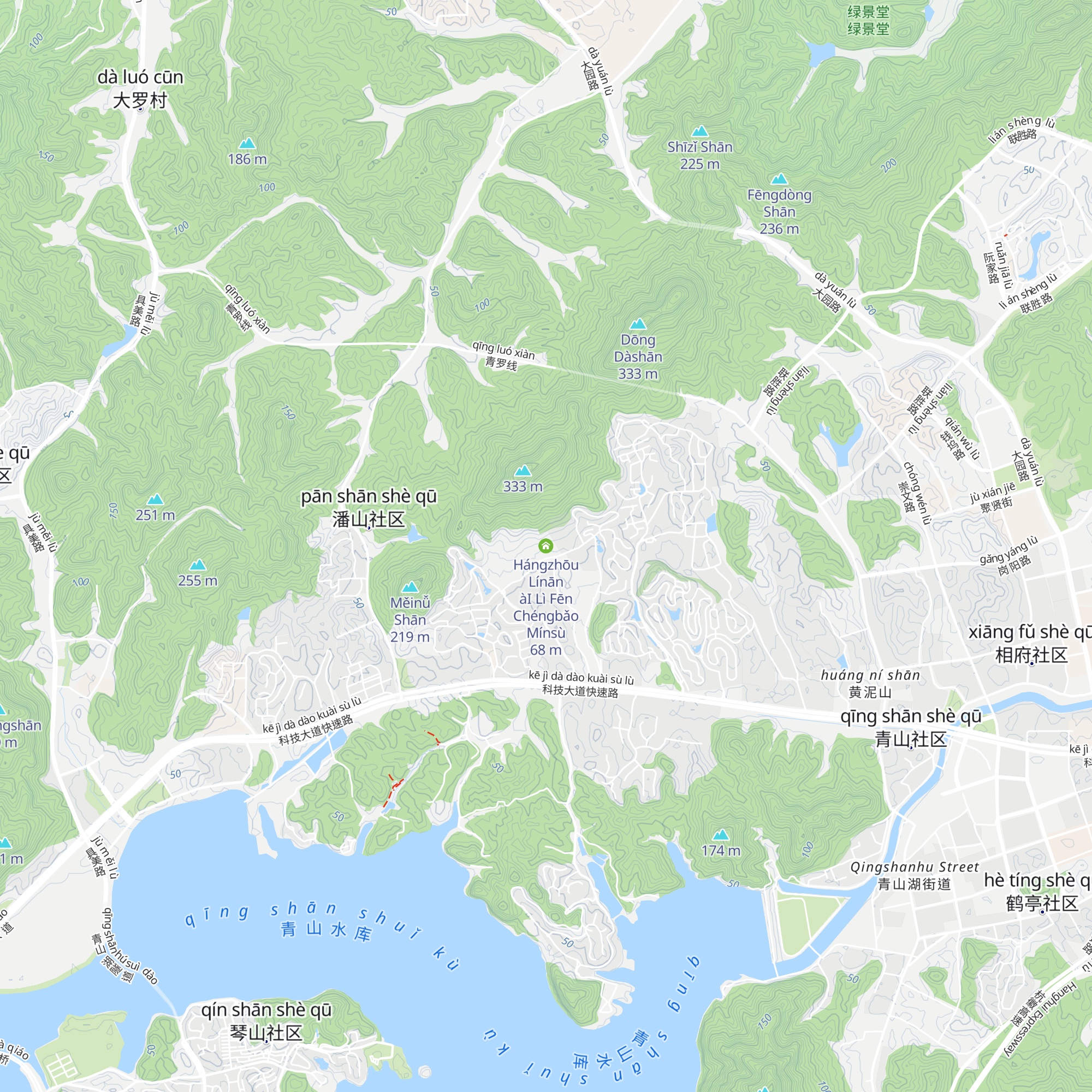 Hángzhōu Línān àI Lì Fēn Chéngbǎo Mínsù map