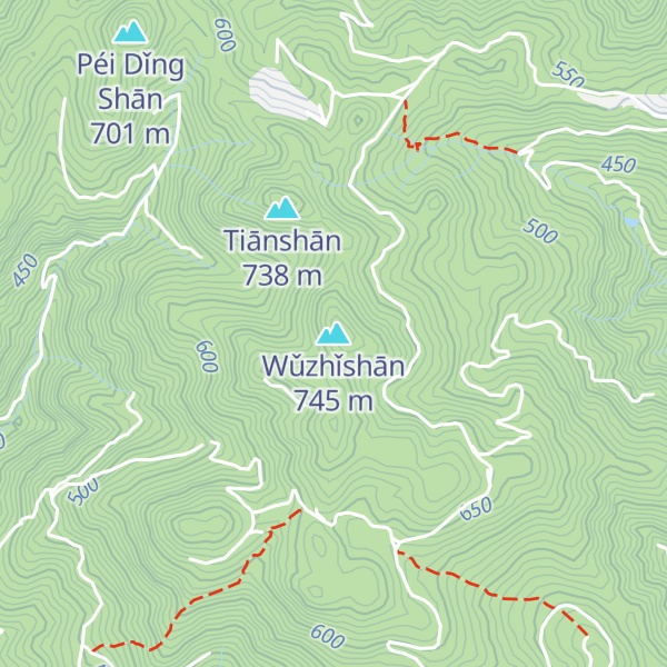 Map of Wǔzhǐshān