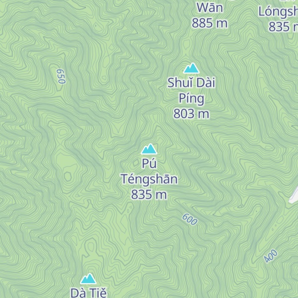 Map of Pú Téngshān