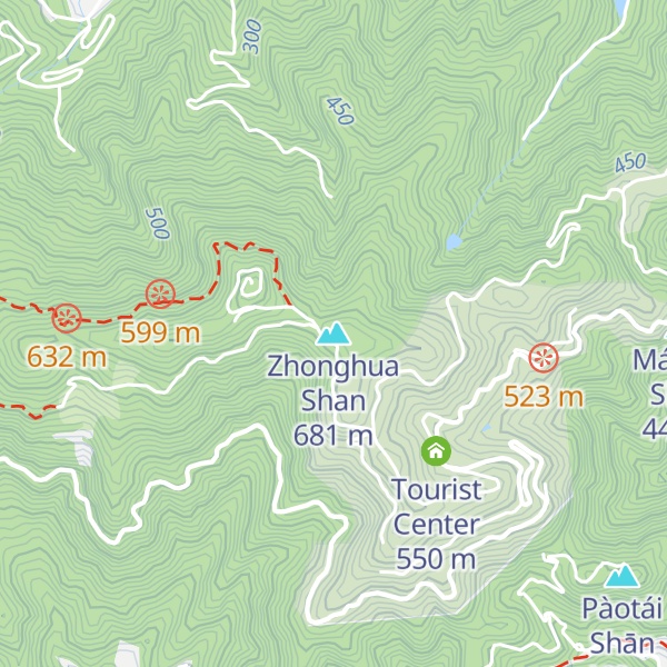 Map of Zhonghua Shan