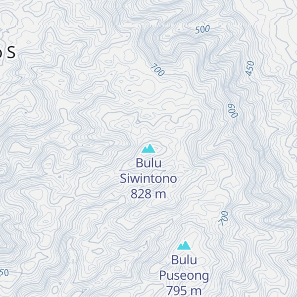 Map of Bulu Siwintono