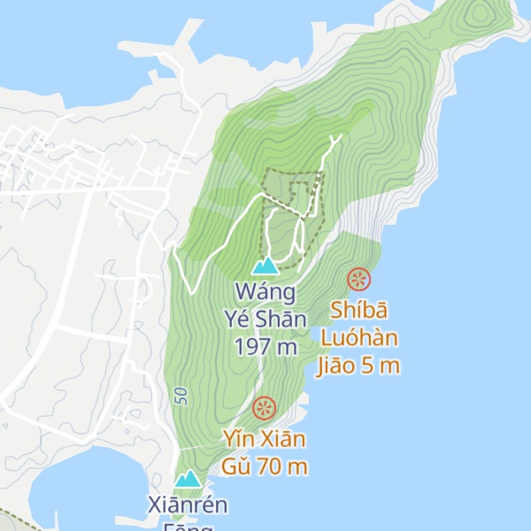 Map of Wáng Yé Shān