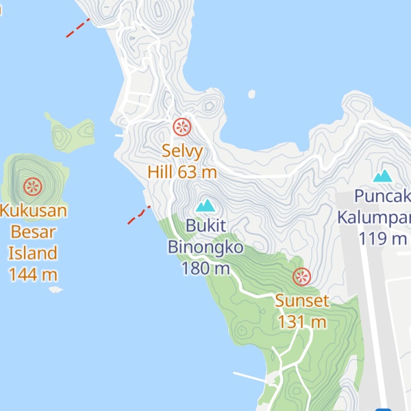 Map of Bukit Binongko