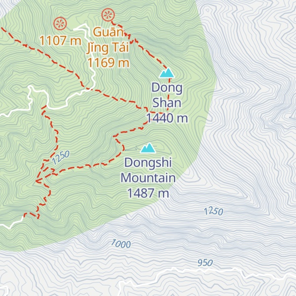 Map of Dongshi Mountain