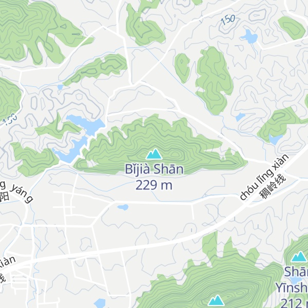 Map of Bǐjià Shān