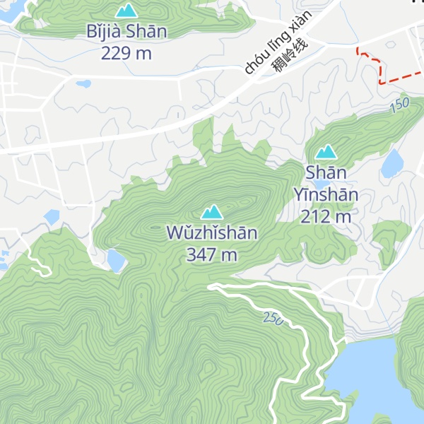 Map of Wǔzhǐshān