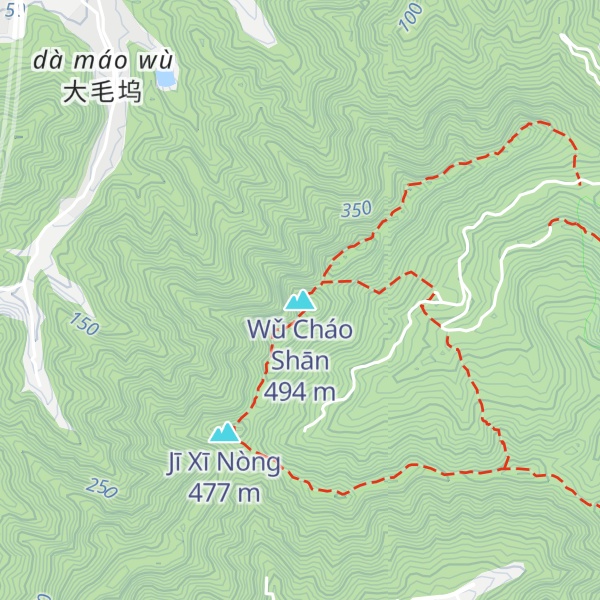 Map of Wǔ Cháo Shān