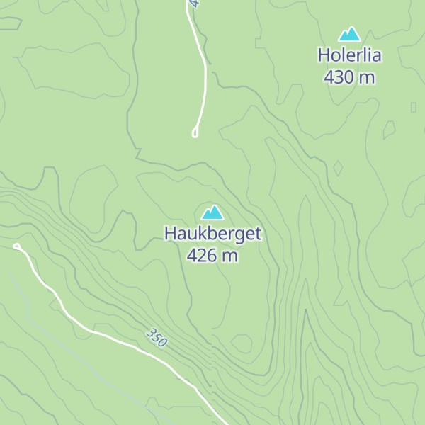 Map of Haukberget