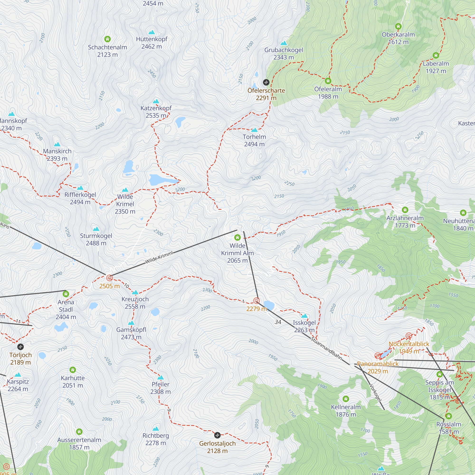 Wilde Krimml Alm map