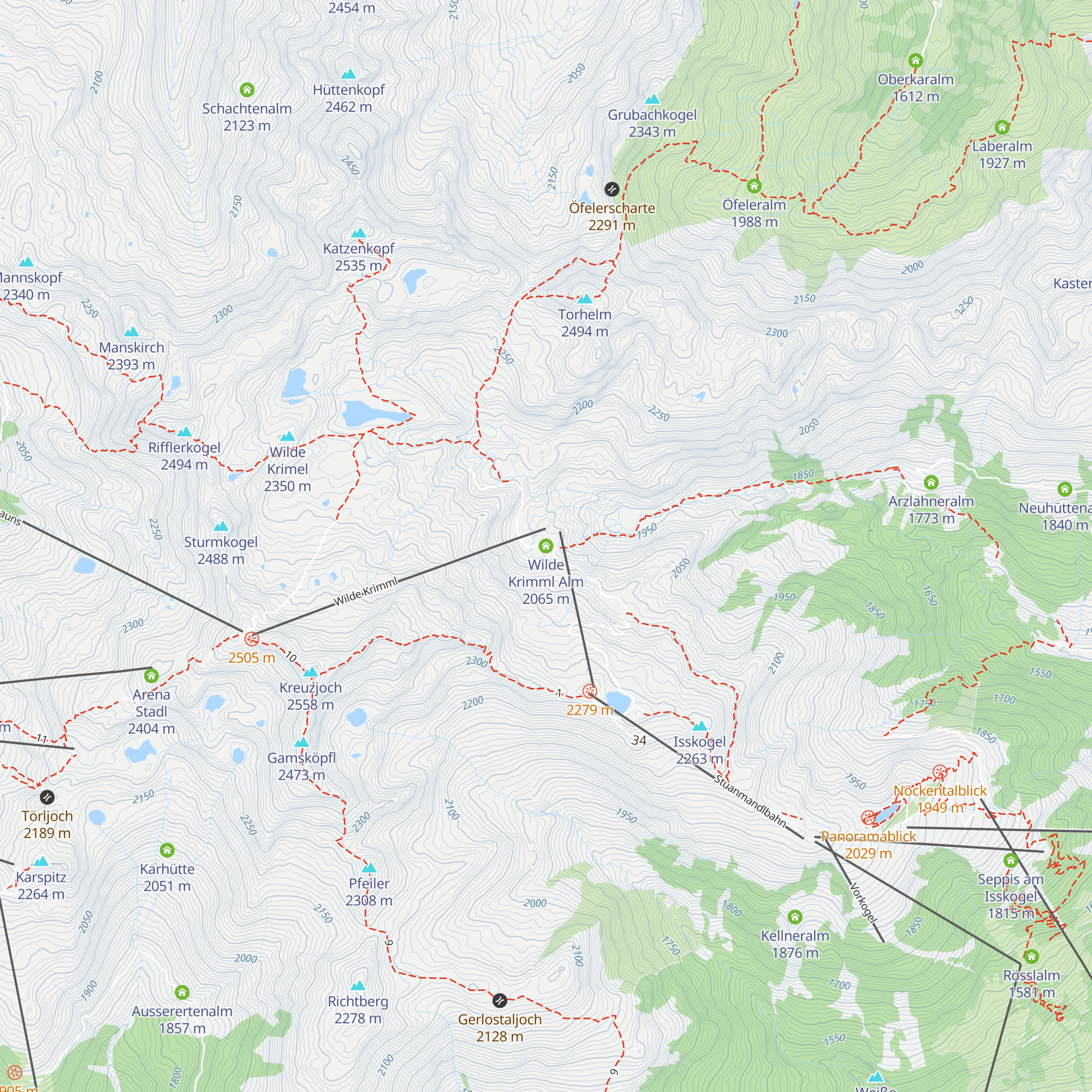 Wilde Krimml Alm map