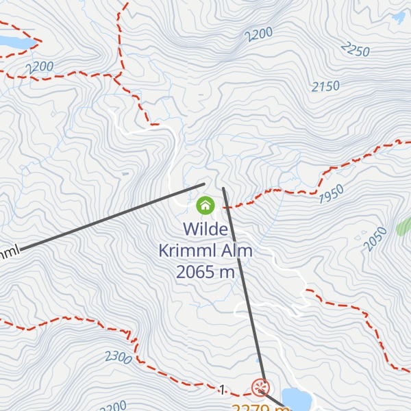 Map of Wilde Krimml Alm