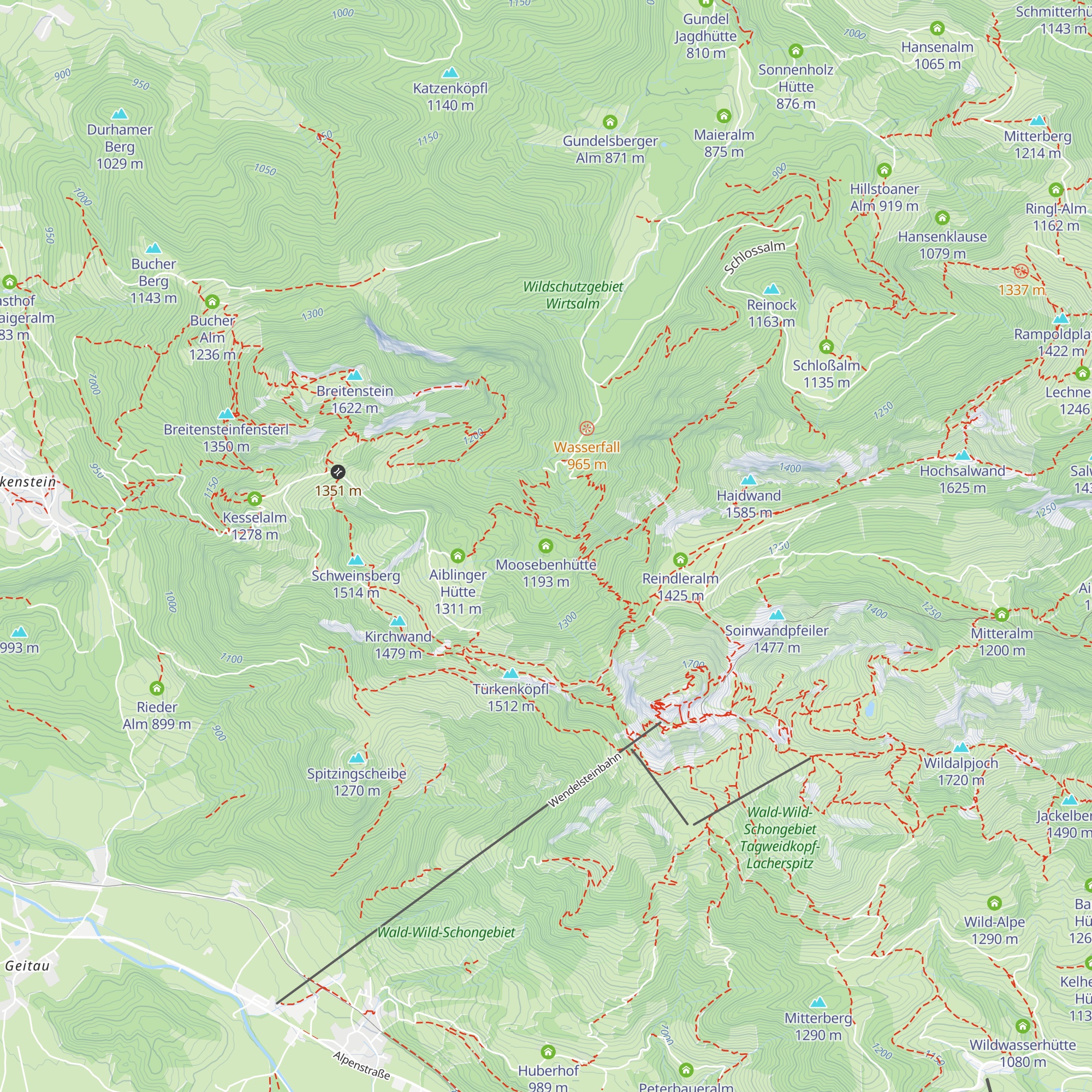 Moosebenhütte map