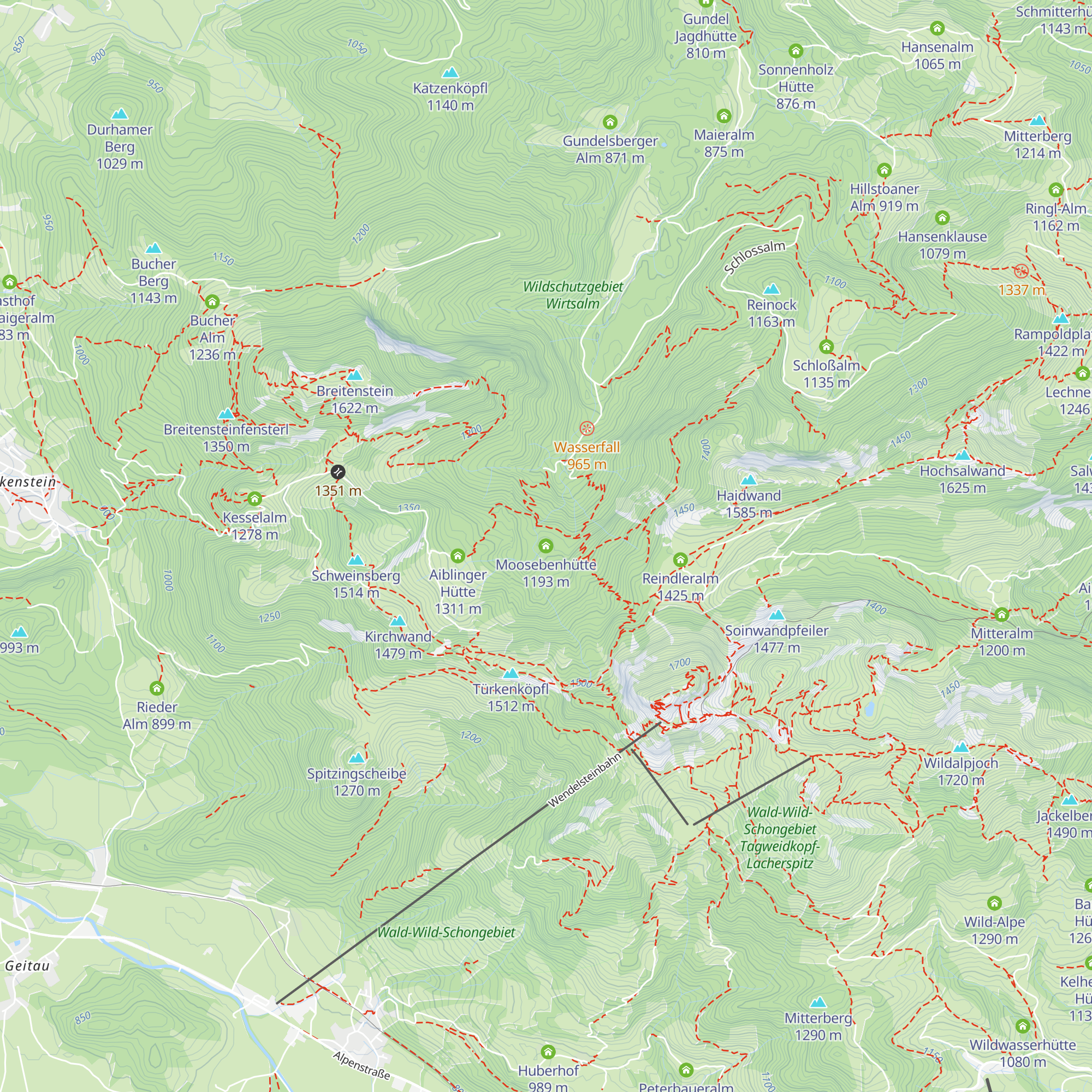 Moosebenhütte map