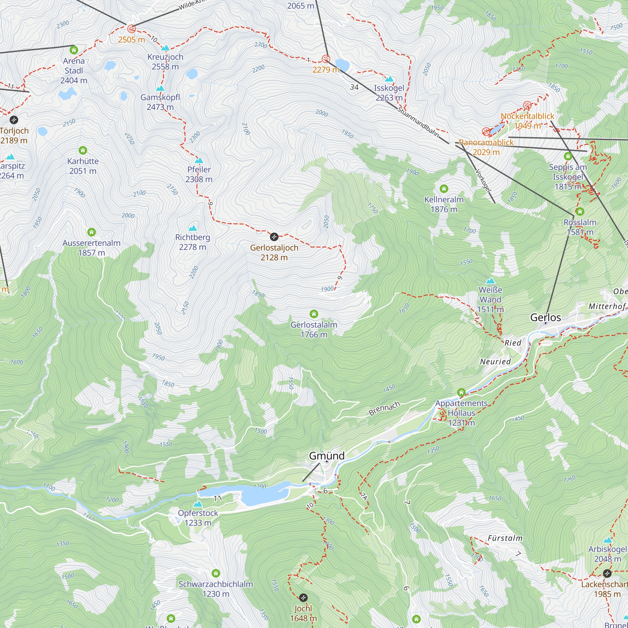 Gerlostalalm map