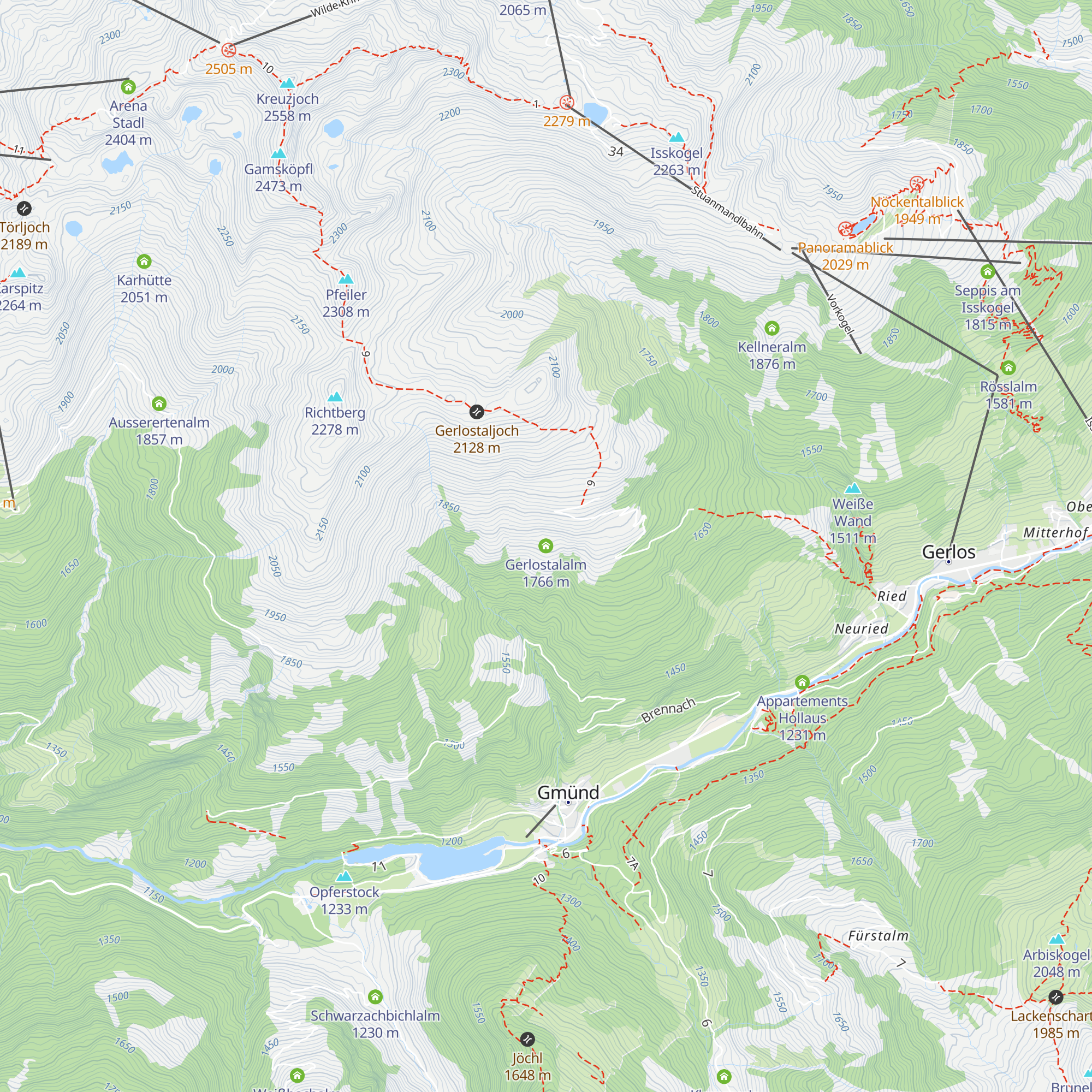 Gerlostalalm map