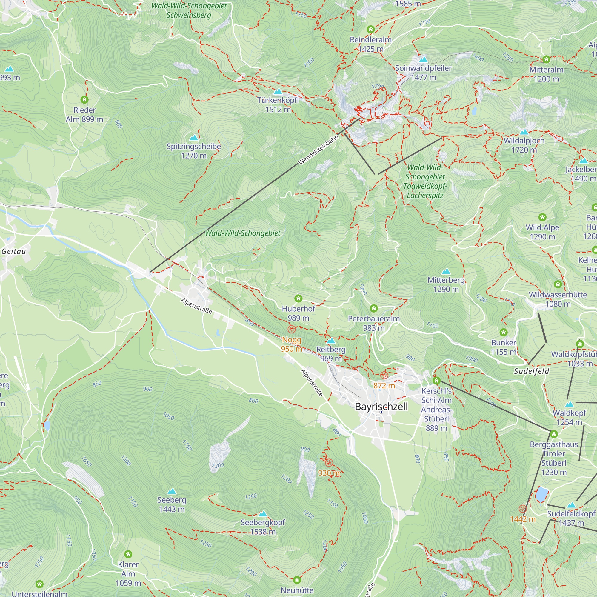 Huberhof map