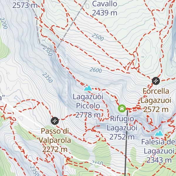 Map of Lagazuòi Piccolo