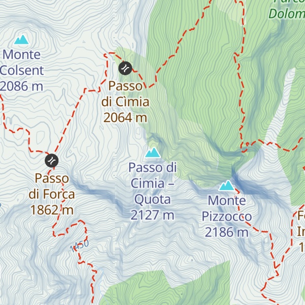 Map of Passo di Cimia – Quota