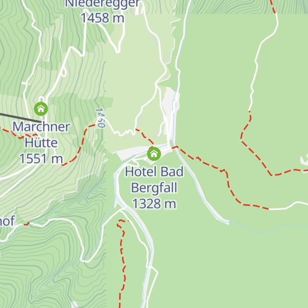 Map of Hotel Bad Bergfall