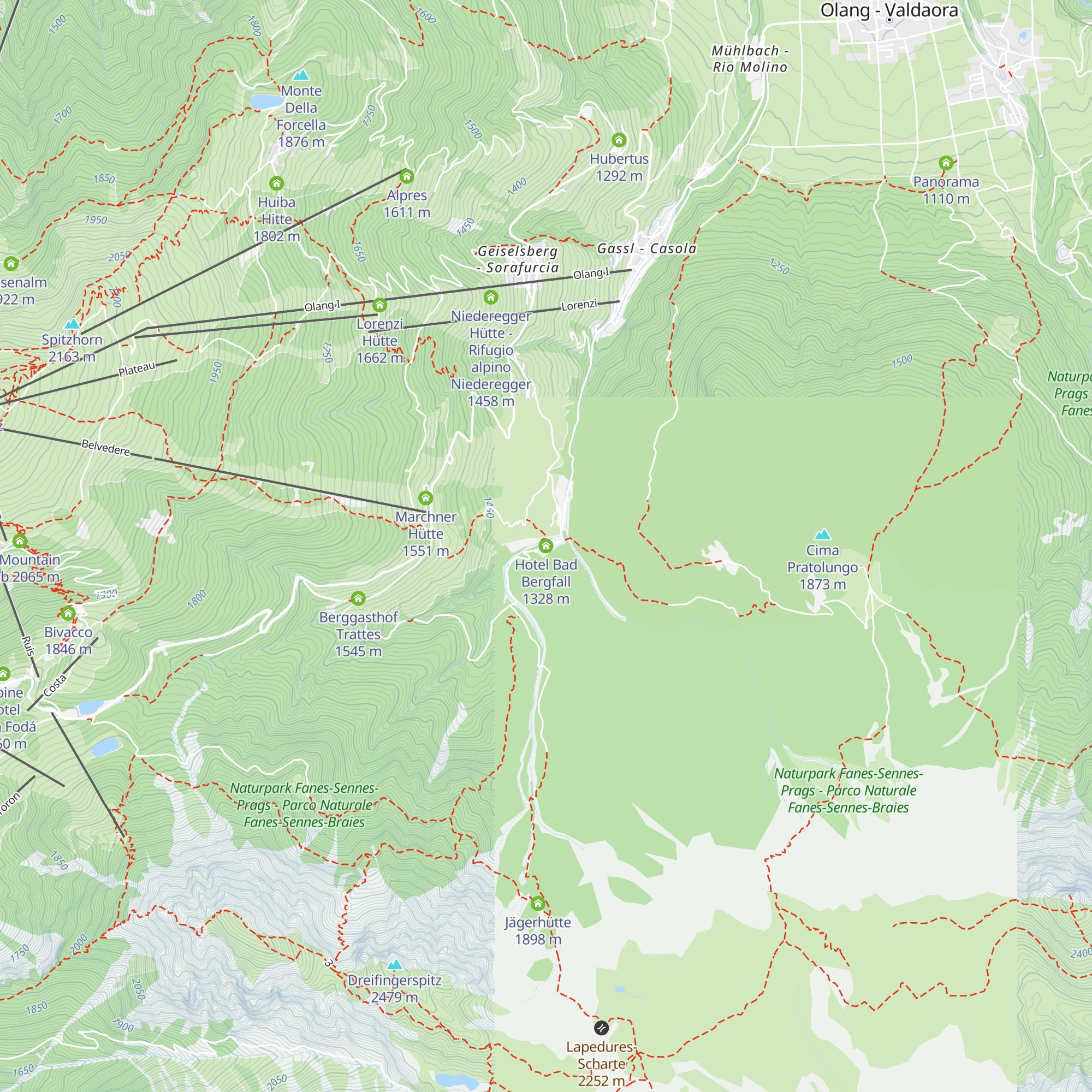 Hotel Bad Bergfall map