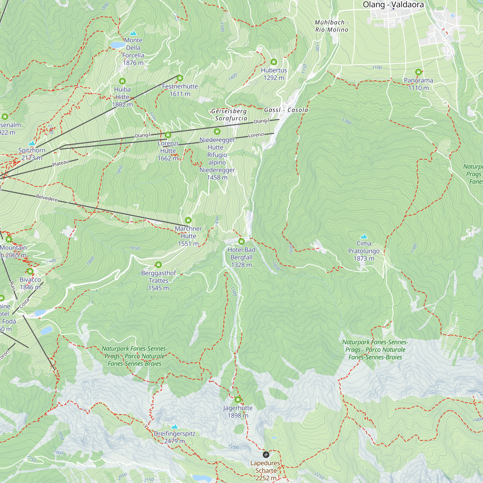 Hotel Bad Bergfall map