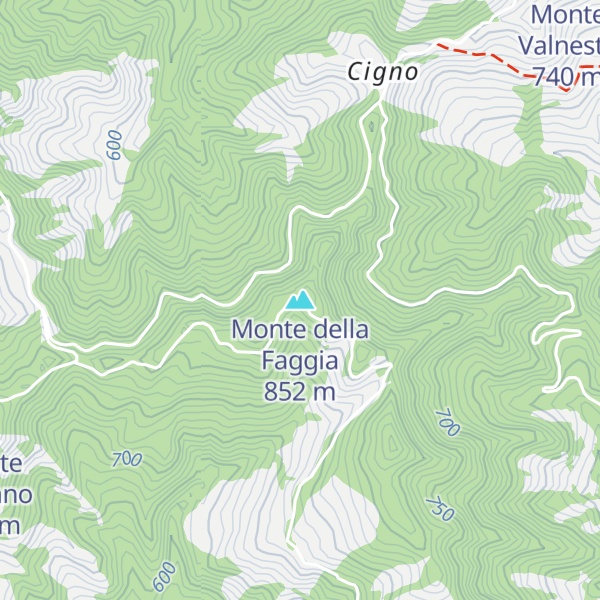 Map of Monte della Faggia