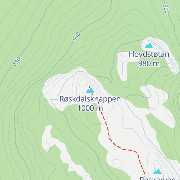 Map of Røskdalsknappen