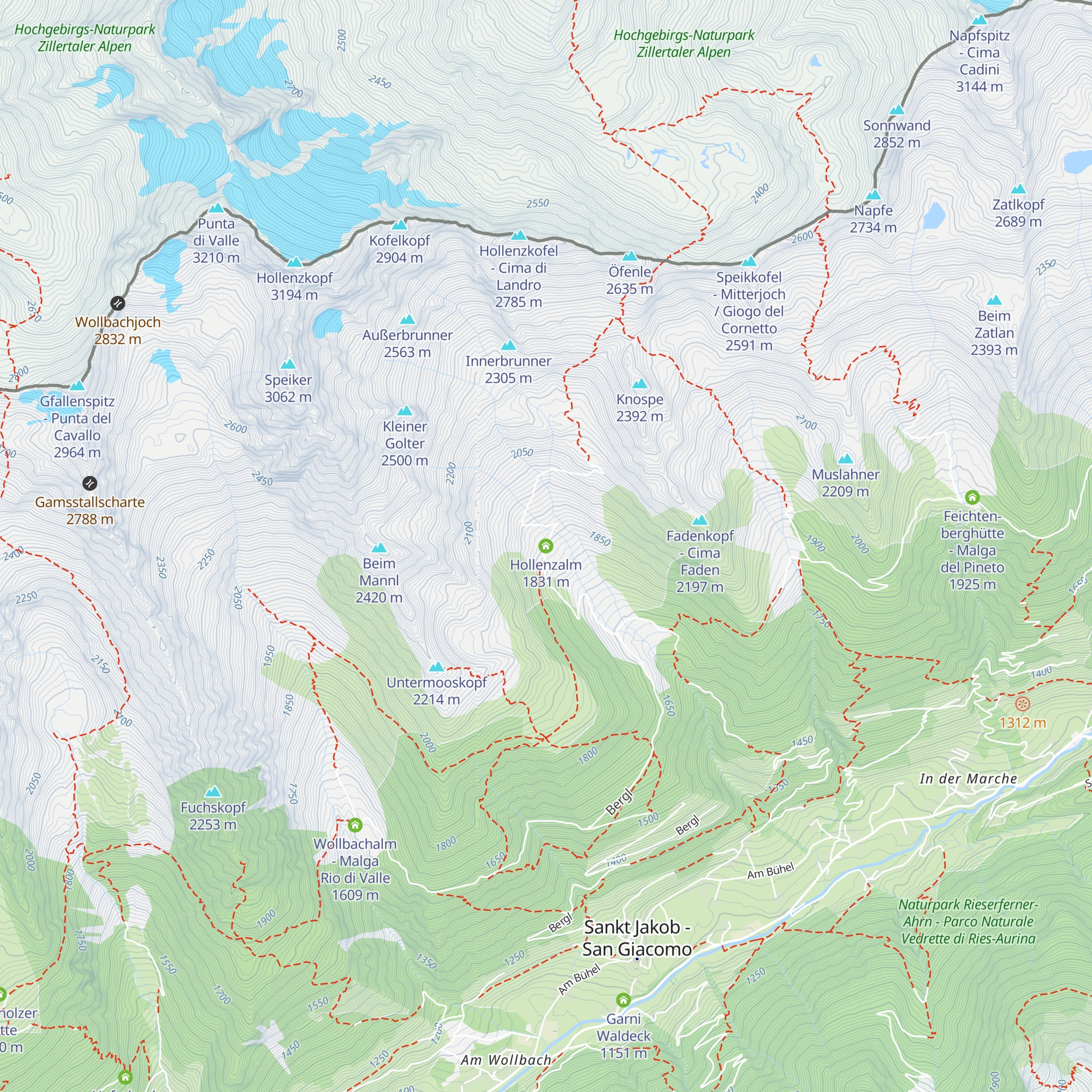 Hollenzalm map