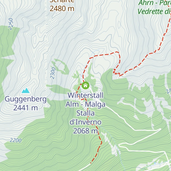 Map of Winterstall Alm - Malga Stalla d'Inverno