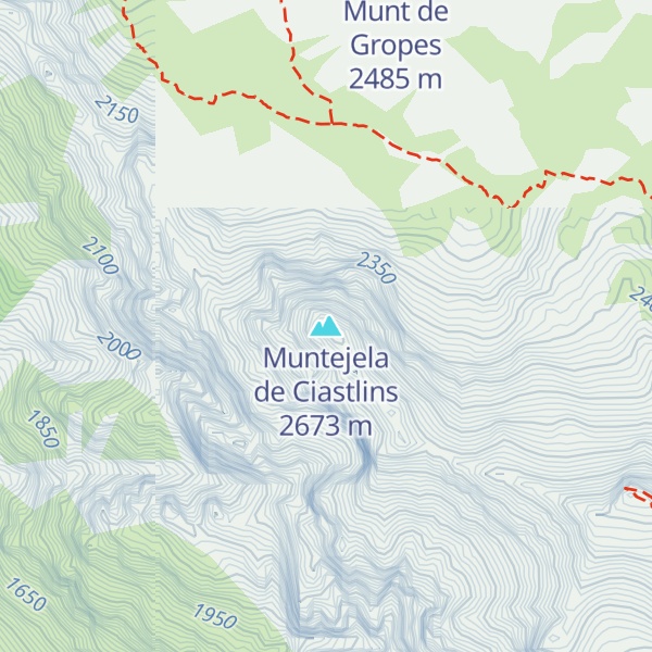 Map of Muntejela de Ciastlins