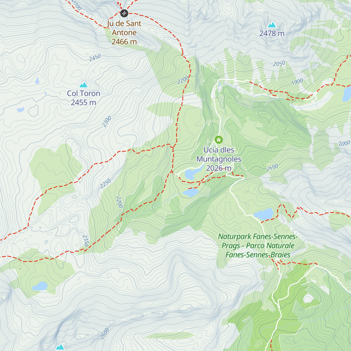 Lavarellahütte map