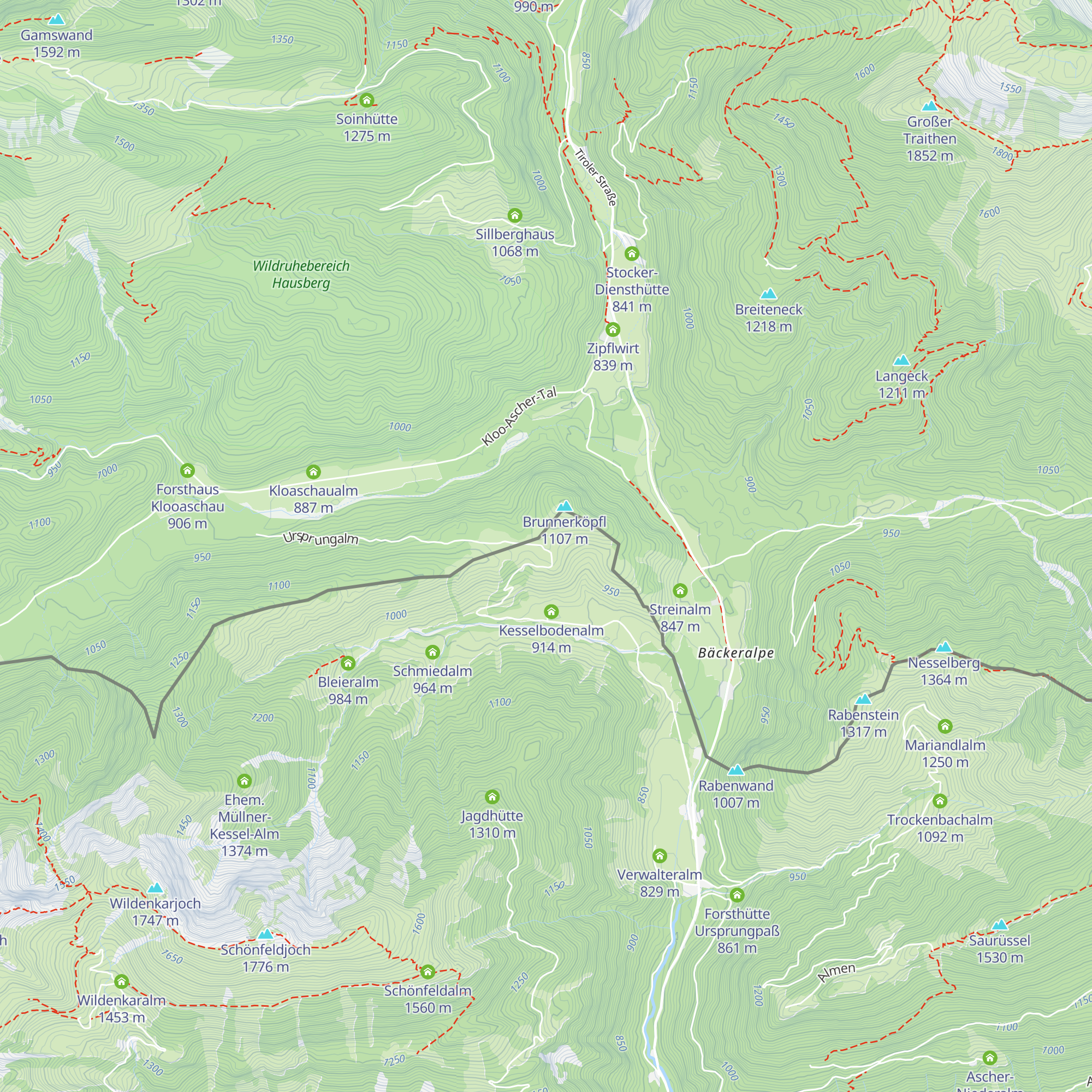 Brunneralm map
