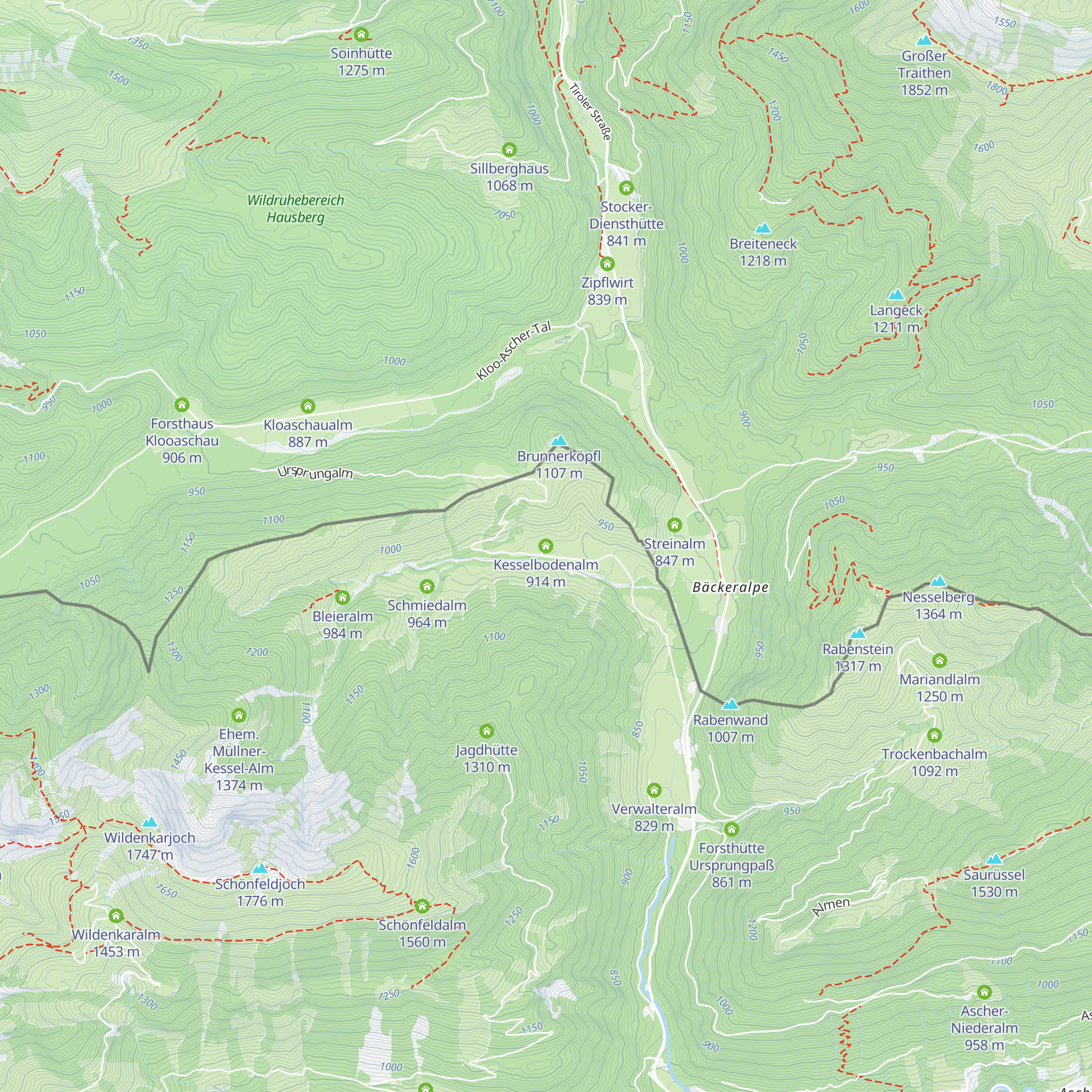 Kesselbodenalm map