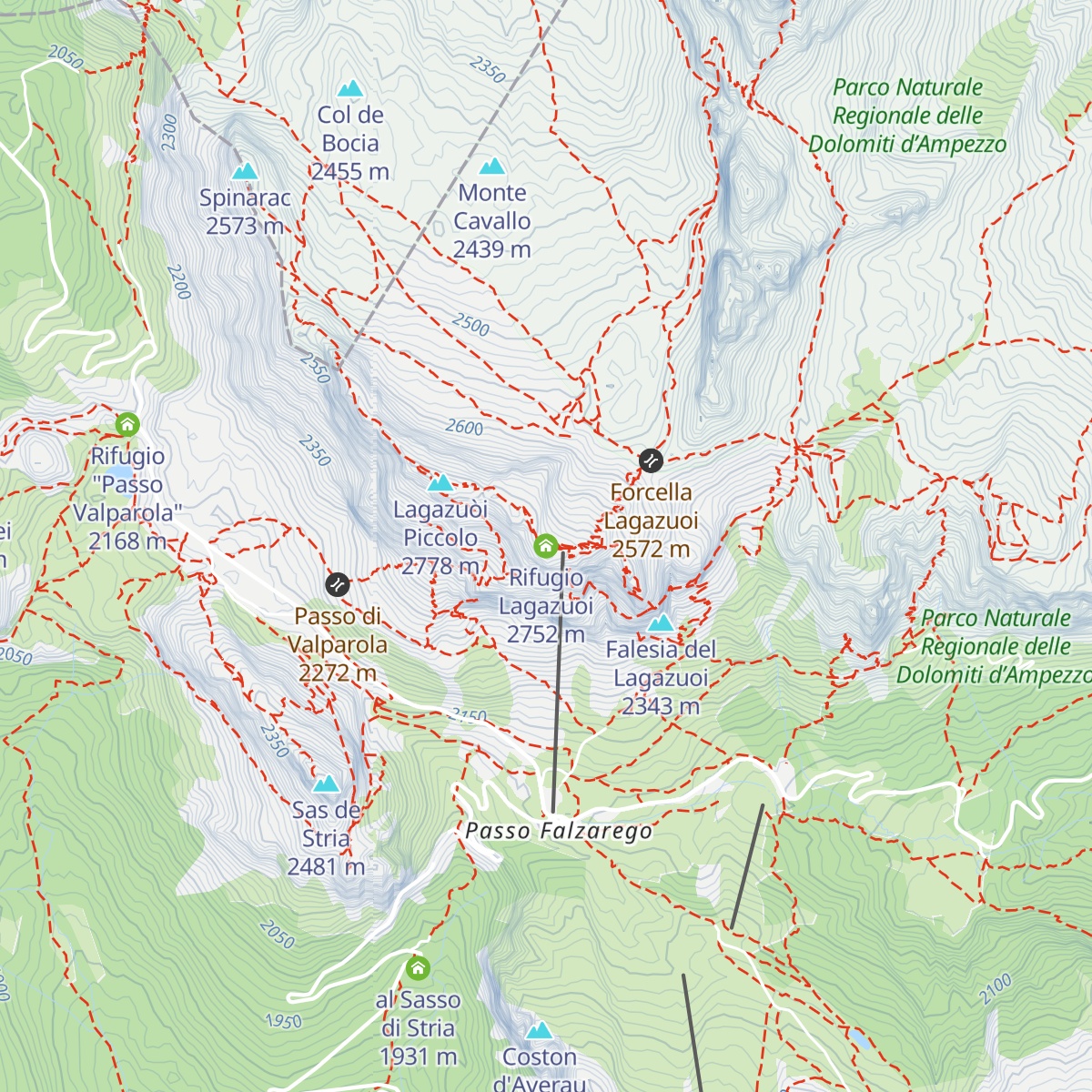 Rifugio Lagazuoi map