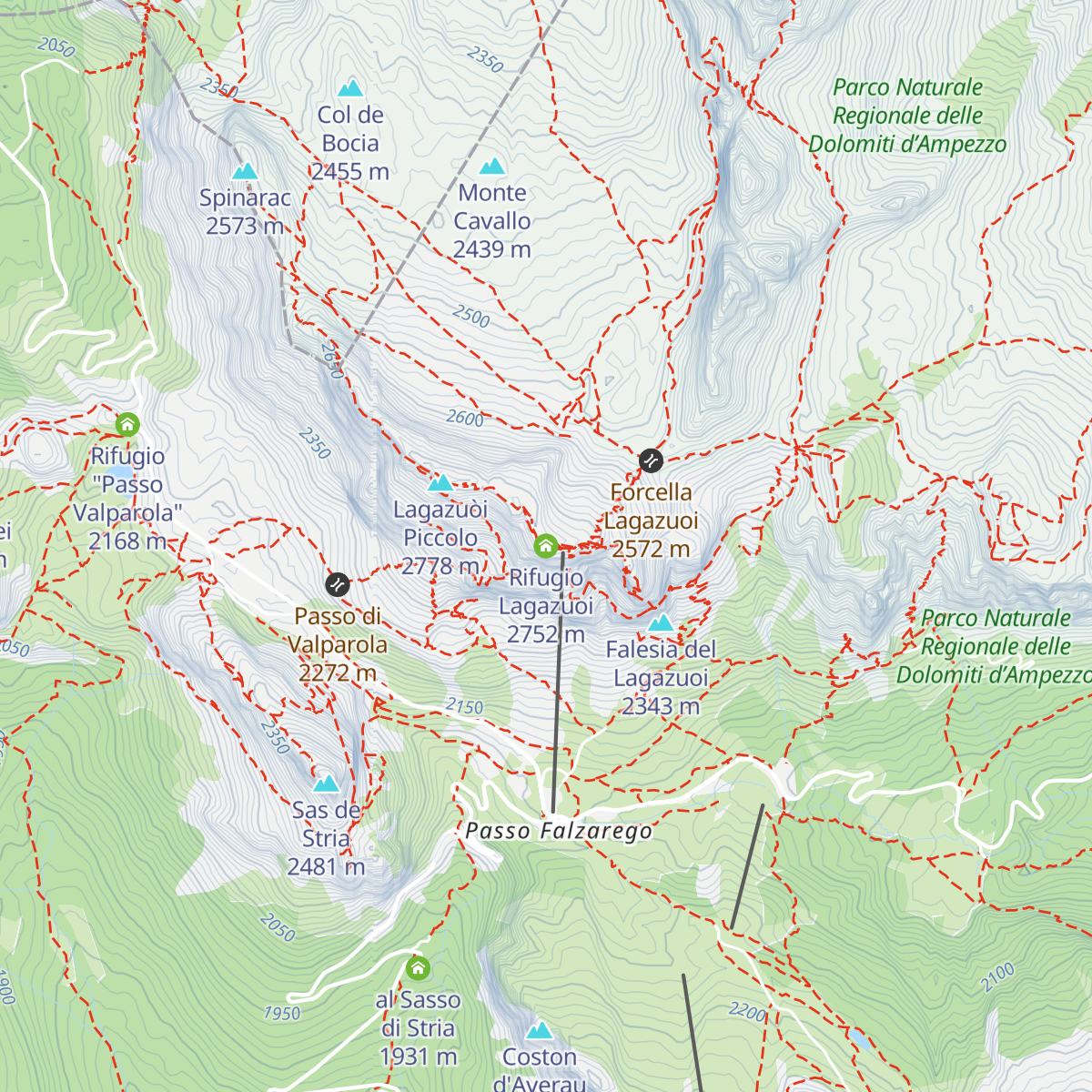 Rifugio Lagazuoi map