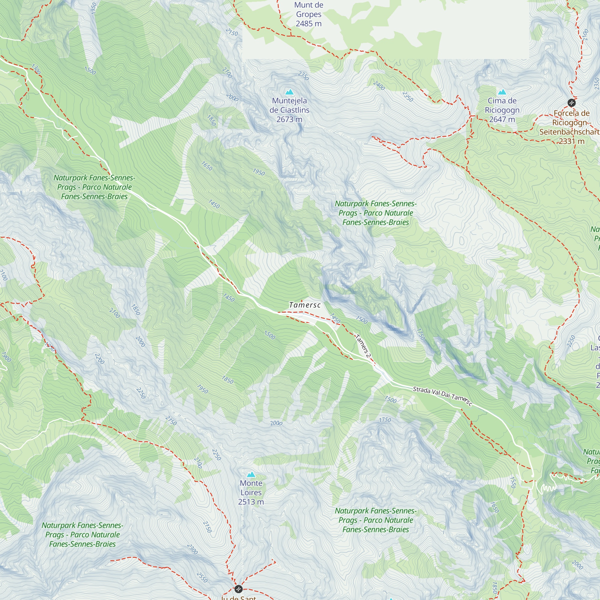 Mountain Lodge Tamersc map